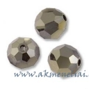 Faceted Round Metalic Light Gold 2x 6mm