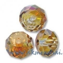 Crytal Copper Faceted Roundelle 8mm