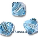 Bicone Aquamarine 4mm