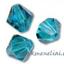 Bicone Blue Zircon 4mm