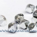 Bicone Crystal-Comet Argent Light 4mm