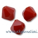 Bicone Dark Red Coral 4mm