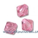 Bicone Light Rose 6mm