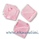 Diagonal Cube Light Rose 6mm