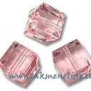 Crystal Cube Light Rose 8mm