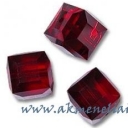 Crystal Cube Siam 4mm