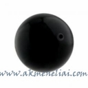 Swarovskio perlai Mystic Black pusiau grežti 8mm