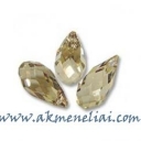 Briolette Crystal Golden Shadow 11mm