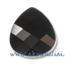Flat Briolette Jet 11mm
