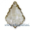 Flat Baroque Crystal Silver Shade 28mm