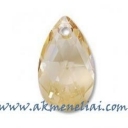 Pear Shape Pendant Crystal Golden Shadow 38mm