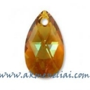 Pear Shape Pendant Crystal Copper 16mm