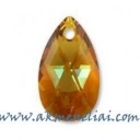 Pear Shape Pendant Crystal Copper 50mm