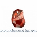 Divine Rock Pendant Crystal Red Magma 19mm