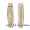 Column Pendant Crystal Golden Shadow 20mm