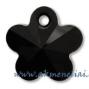 Flower Pendant Jet 12mm