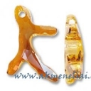 3-Sprig Coral Pendant Crystal Copper 40mm