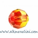 Faceted Round Fire Opal 8mm