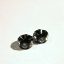Swarovskio karūnėlė juoda su Crystal akutėm 5,5mm