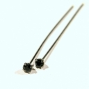 Swarovskio juodintos vinutes su Jet akute 4cm
