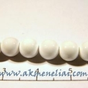 Baltas agatas 6mm