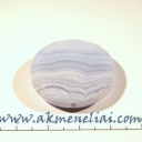 Juostuotas mėlynasis agatas facetuotas 30mm