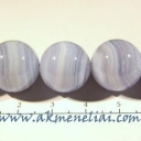 Juostuotas mėlynasis agatas 16mm