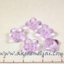 Jablonex stiklo karoliukas violetine gelyte 10mm