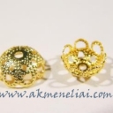 Metalinė kepurėlė geltona 12mm