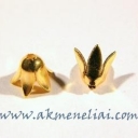 Metalinė kepurėlė geltonas varpelis 6mm 10mm