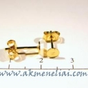 Paauksuoti užsegimai klijuojami 4mm 925