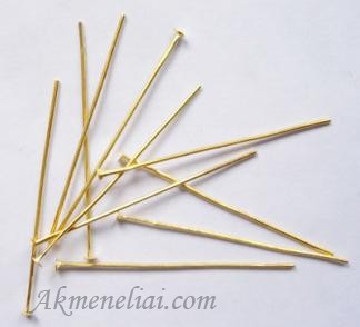 Vinutė su lėkštute aukso spalvos 50mm x0.7mm, pakuotė 50vnt.