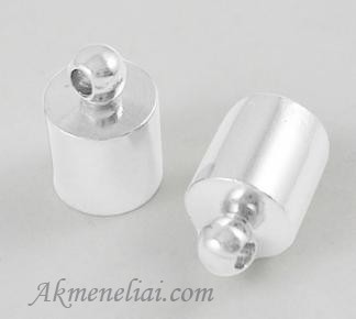 Antgalis su kilpa sidabro spalvos 12x8mm