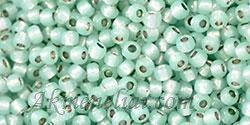 Toho biseris TR-11-PF2116 11/0 PermaFinish - Silver-Lined Milky Lt. Aqua 
