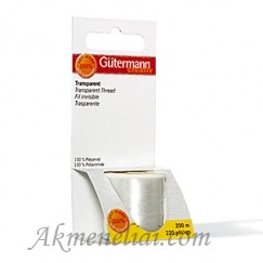 Gutermann permatomas mono siūlas, poliamidas 100%, 200m.