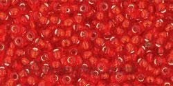 Toho biseris TR-11-25F 11/0 Silver-Lined Frosted Lt Siam Ruby