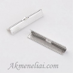 Antgalis suspaudžiamas platinos spalvos 38x8x5mm