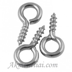 Kilputė įsukama 8x4mm, sidabro spalvos. Pakuotė 5gr.(apie 65vnt.)