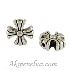 Karoliukas sidabro spalvos 12x13mm