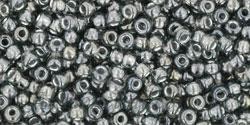Toho biseris TR-11-282 11/0 Inside-Color Gray/Gun Metal-Lined