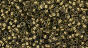 Toho biseris TR-15-999F 15/0 Gold-Lined Frosted Black Diamond