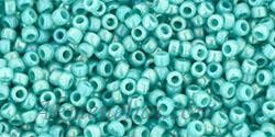 Toho biseris TR-15-413 11/0 Opaque-Rainbow Turquoise 