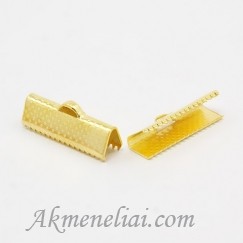Antgalis odelei, kaspinui aukso spalvos, suspaudžiamas 16x6mm
