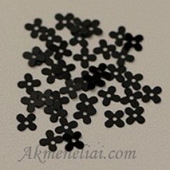 Langlois-Martin žvyneliai- Gėlytės Black 4mm