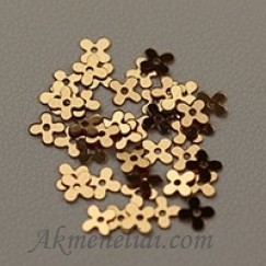 Langlois-Martin žvyneliai- Gėlytės, Yellow Gold ORC2 , 4mm