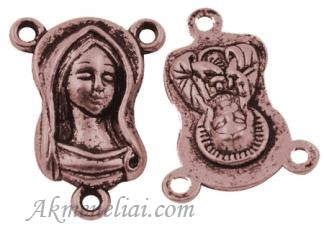 Rožančiaus detalė, vario spalvos, 20x10mm