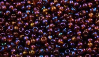 PRECIOSA rocailles. Originali 50 g pakuotė. 10/0 dydis. Violetinmis vaivorykštinis