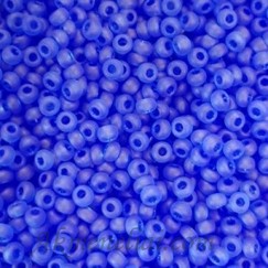 PRECIOSA rocailles. Originali 50 g pakuotė. 10/0 dydis. Mėlyni matiniai