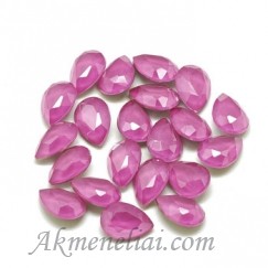 Kristalas SPARK lašo formos 7x10mm, Fuchsia Foiled