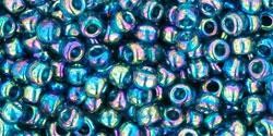 Toho biseris  TR-08-167BD 8/0 Transparent-Rainbow Teal